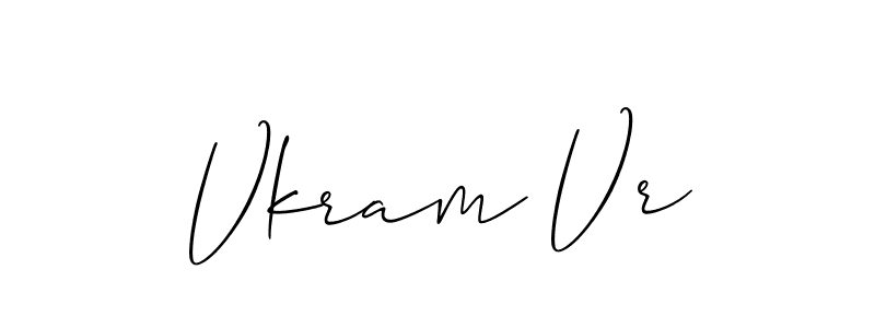 Make a beautiful signature design for name Vkram Vr. With this signature (Allison_Script) style, you can create a handwritten signature for free. Vkram Vr signature style 2 images and pictures png