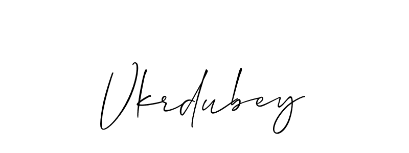 It looks lik you need a new signature style for name Vkrdubey. Design unique handwritten (Allison_Script) signature with our free signature maker in just a few clicks. Vkrdubey signature style 2 images and pictures png