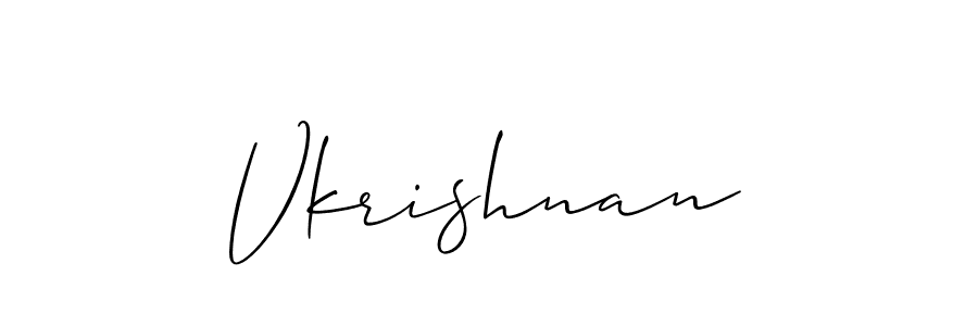 You should practise on your own different ways (Allison_Script) to write your name (Vkrishnan) in signature. don't let someone else do it for you. Vkrishnan signature style 2 images and pictures png