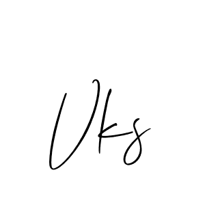 Design your own signature with our free online signature maker. With this signature software, you can create a handwritten (Allison_Script) signature for name Vks. Vks signature style 2 images and pictures png