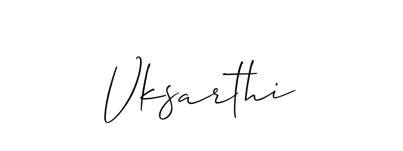 You should practise on your own different ways (Allison_Script) to write your name (Vksarthi) in signature. don't let someone else do it for you. Vksarthi signature style 2 images and pictures png