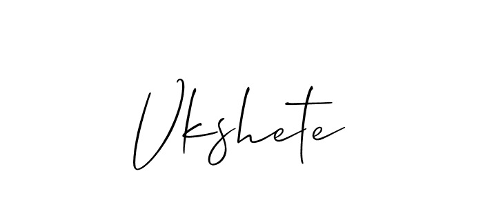 It looks lik you need a new signature style for name Vkshete. Design unique handwritten (Allison_Script) signature with our free signature maker in just a few clicks. Vkshete signature style 2 images and pictures png