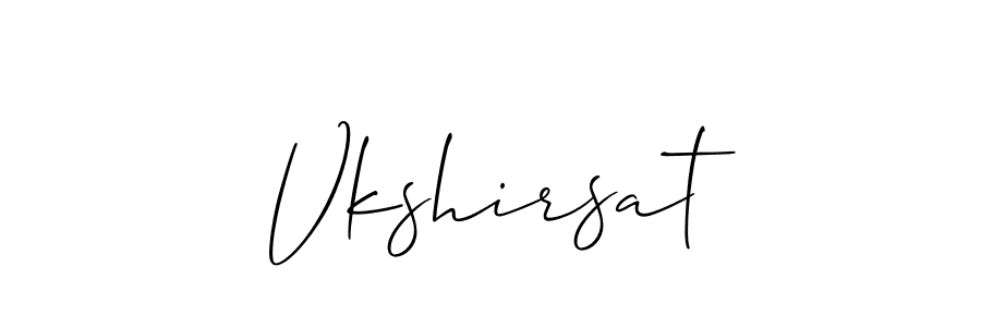 Also we have Vkshirsat name is the best signature style. Create professional handwritten signature collection using Allison_Script autograph style. Vkshirsat signature style 2 images and pictures png