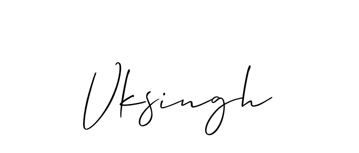 Create a beautiful signature design for name Vksingh. With this signature (Allison_Script) fonts, you can make a handwritten signature for free. Vksingh signature style 2 images and pictures png