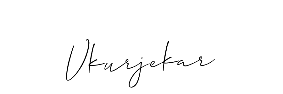 It looks lik you need a new signature style for name Vkurjekar. Design unique handwritten (Allison_Script) signature with our free signature maker in just a few clicks. Vkurjekar signature style 2 images and pictures png