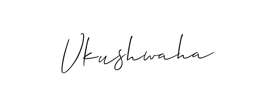 Use a signature maker to create a handwritten signature online. With this signature software, you can design (Allison_Script) your own signature for name Vkushwaha. Vkushwaha signature style 2 images and pictures png