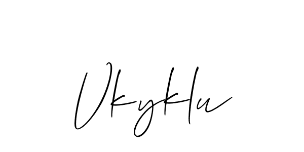 Similarly Allison_Script is the best handwritten signature design. Signature creator online .You can use it as an online autograph creator for name Vkyklu. Vkyklu signature style 2 images and pictures png