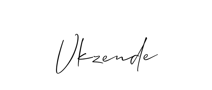 Design your own signature with our free online signature maker. With this signature software, you can create a handwritten (Allison_Script) signature for name Vkzende. Vkzende signature style 2 images and pictures png