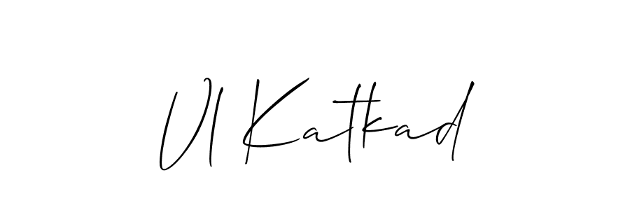 Best and Professional Signature Style for Vl Katkad. Allison_Script Best Signature Style Collection. Vl Katkad signature style 2 images and pictures png