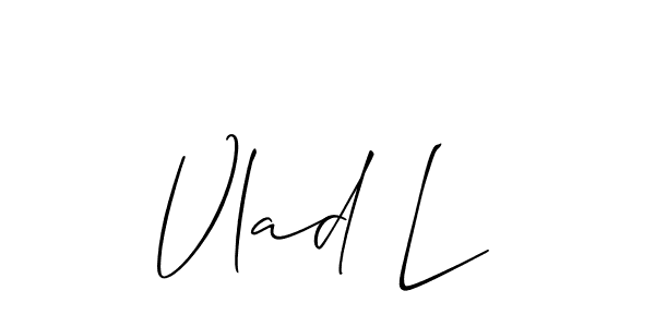 Make a beautiful signature design for name Vlad L. With this signature (Allison_Script) style, you can create a handwritten signature for free. Vlad L signature style 2 images and pictures png