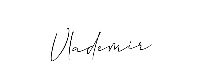 Make a beautiful signature design for name Vlademir. With this signature (Allison_Script) style, you can create a handwritten signature for free. Vlademir signature style 2 images and pictures png