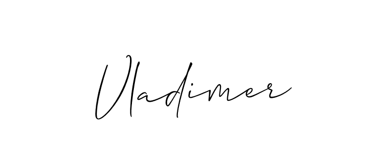 How to make Vladimer signature? Allison_Script is a professional autograph style. Create handwritten signature for Vladimer name. Vladimer signature style 2 images and pictures png