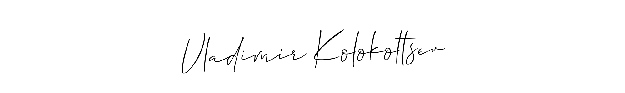 Vladimir Kolokoltsev stylish signature style. Best Handwritten Sign (Allison_Script) for my name. Handwritten Signature Collection Ideas for my name Vladimir Kolokoltsev. Vladimir Kolokoltsev signature style 2 images and pictures png