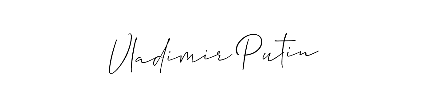 Use a signature maker to create a handwritten signature online. With this signature software, you can design (Allison_Script) your own signature for name Vladimir Putin. Vladimir Putin signature style 2 images and pictures png