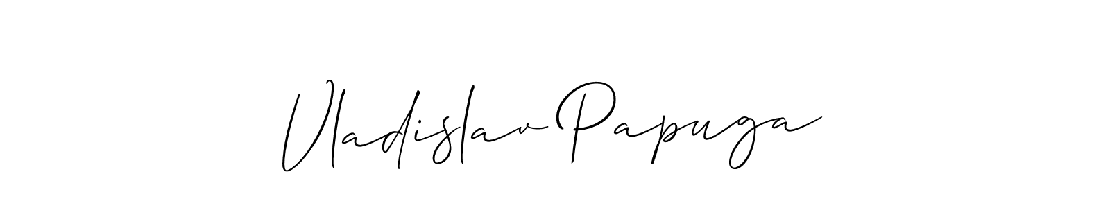 The best way (Allison_Script) to make a short signature is to pick only two or three words in your name. The name Vladislav Papuga include a total of six letters. For converting this name. Vladislav Papuga signature style 2 images and pictures png