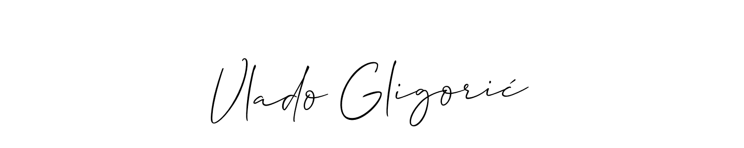 Use a signature maker to create a handwritten signature online. With this signature software, you can design (Allison_Script) your own signature for name Vlado Gligorić. Vlado Gligorić signature style 2 images and pictures png