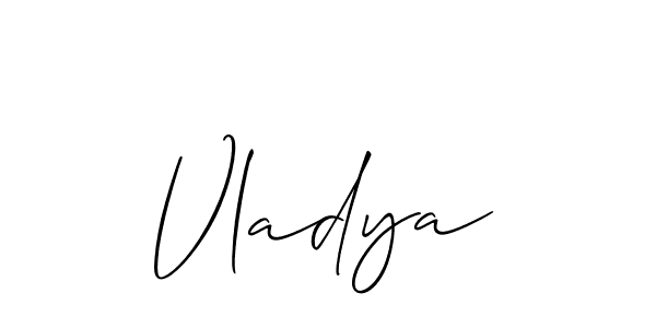 It looks lik you need a new signature style for name Vladya. Design unique handwritten (Allison_Script) signature with our free signature maker in just a few clicks. Vladya signature style 2 images and pictures png