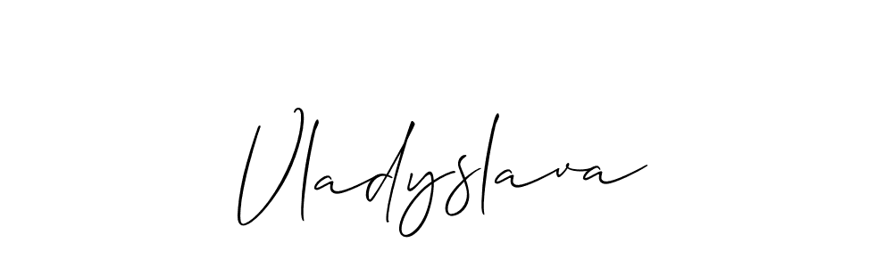 Create a beautiful signature design for name Vladyslava. With this signature (Allison_Script) fonts, you can make a handwritten signature for free. Vladyslava signature style 2 images and pictures png