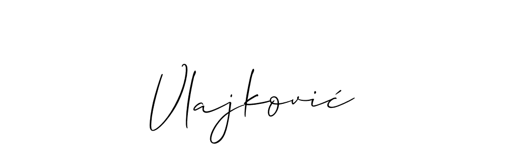 Make a beautiful signature design for name Vlajković. With this signature (Allison_Script) style, you can create a handwritten signature for free. Vlajković signature style 2 images and pictures png