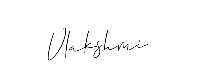 Design your own signature with our free online signature maker. With this signature software, you can create a handwritten (Allison_Script) signature for name Vlakshmi. Vlakshmi signature style 2 images and pictures png