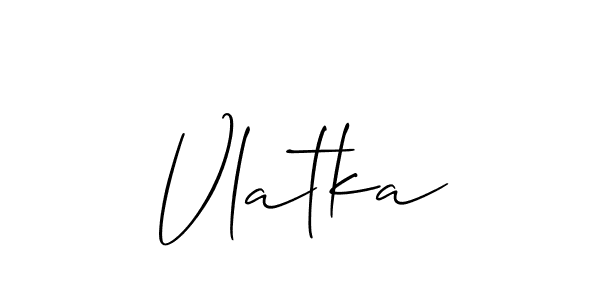 How to Draw Vlatka signature style? Allison_Script is a latest design signature styles for name Vlatka. Vlatka signature style 2 images and pictures png