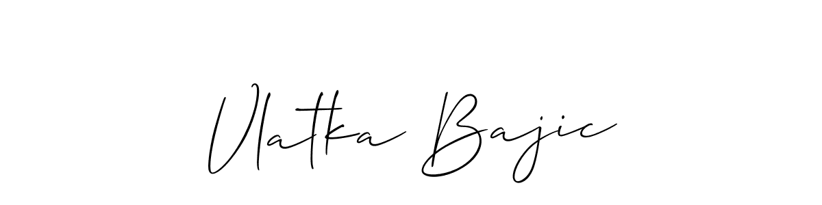 if you are searching for the best signature style for your name Vlatka Bajic. so please give up your signature search. here we have designed multiple signature styles  using Allison_Script. Vlatka Bajic signature style 2 images and pictures png