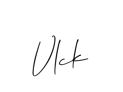 Use a signature maker to create a handwritten signature online. With this signature software, you can design (Allison_Script) your own signature for name Vlck. Vlck signature style 2 images and pictures png