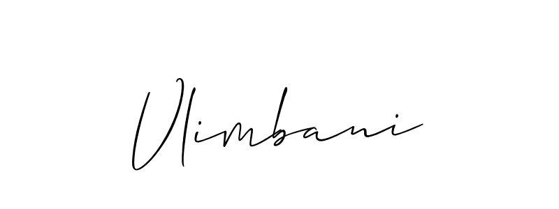Design your own signature with our free online signature maker. With this signature software, you can create a handwritten (Allison_Script) signature for name Vlimbani. Vlimbani signature style 2 images and pictures png