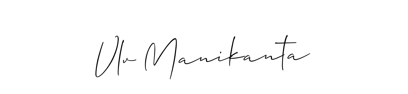 Vlv Manikanta stylish signature style. Best Handwritten Sign (Allison_Script) for my name. Handwritten Signature Collection Ideas for my name Vlv Manikanta. Vlv Manikanta signature style 2 images and pictures png