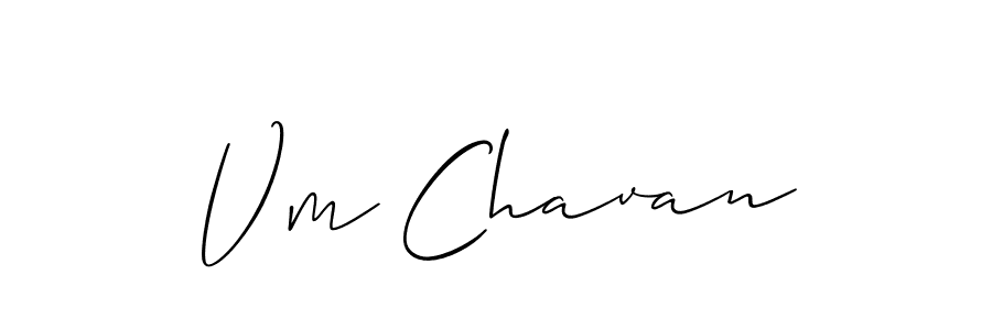 if you are searching for the best signature style for your name Vm Chavan. so please give up your signature search. here we have designed multiple signature styles  using Allison_Script. Vm Chavan signature style 2 images and pictures png