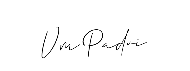 Make a beautiful signature design for name Vm Padvi. Use this online signature maker to create a handwritten signature for free. Vm Padvi signature style 2 images and pictures png