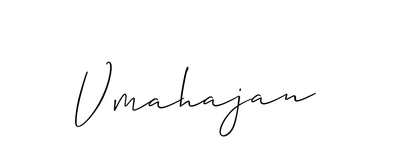 How to make Vmahajan signature? Allison_Script is a professional autograph style. Create handwritten signature for Vmahajan name. Vmahajan signature style 2 images and pictures png