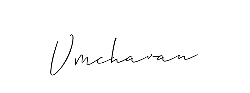 Use a signature maker to create a handwritten signature online. With this signature software, you can design (Allison_Script) your own signature for name Vmchavan. Vmchavan signature style 2 images and pictures png