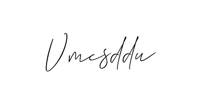 Design your own signature with our free online signature maker. With this signature software, you can create a handwritten (Allison_Script) signature for name Vmcsddu. Vmcsddu signature style 2 images and pictures png