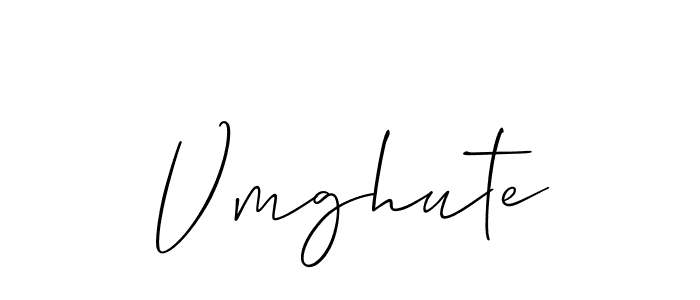 Use a signature maker to create a handwritten signature online. With this signature software, you can design (Allison_Script) your own signature for name Vmghute. Vmghute signature style 2 images and pictures png