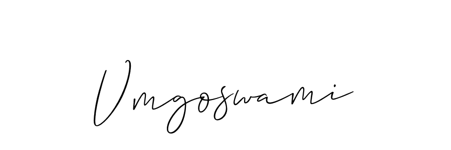 It looks lik you need a new signature style for name Vmgoswami. Design unique handwritten (Allison_Script) signature with our free signature maker in just a few clicks. Vmgoswami signature style 2 images and pictures png