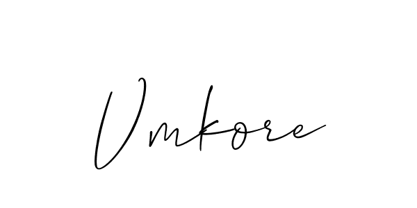 Allison_Script is a professional signature style that is perfect for those who want to add a touch of class to their signature. It is also a great choice for those who want to make their signature more unique. Get Vmkore name to fancy signature for free. Vmkore signature style 2 images and pictures png