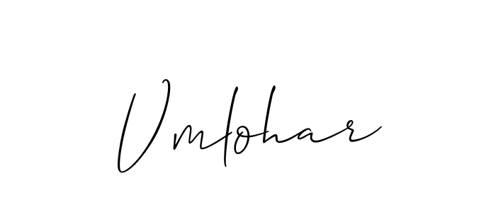 Vmlohar stylish signature style. Best Handwritten Sign (Allison_Script) for my name. Handwritten Signature Collection Ideas for my name Vmlohar. Vmlohar signature style 2 images and pictures png