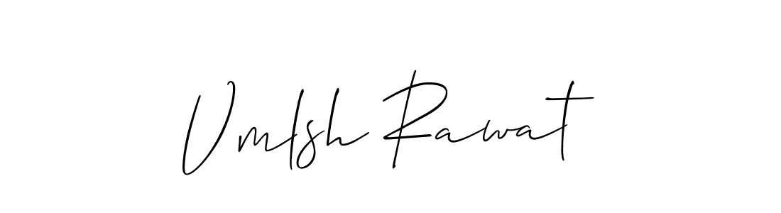 Use a signature maker to create a handwritten signature online. With this signature software, you can design (Allison_Script) your own signature for name Vmlsh Rawat. Vmlsh Rawat signature style 2 images and pictures png