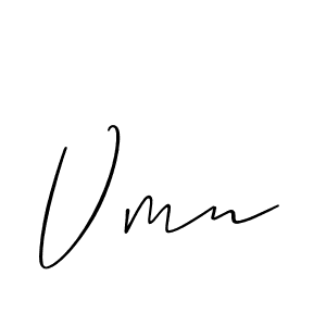 Create a beautiful signature design for name Vmn. With this signature (Allison_Script) fonts, you can make a handwritten signature for free. Vmn signature style 2 images and pictures png