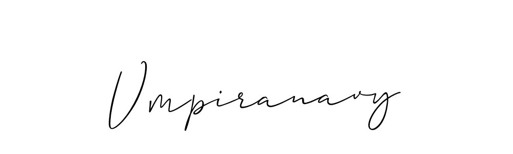 Make a beautiful signature design for name Vmpiranavy. With this signature (Allison_Script) style, you can create a handwritten signature for free. Vmpiranavy signature style 2 images and pictures png