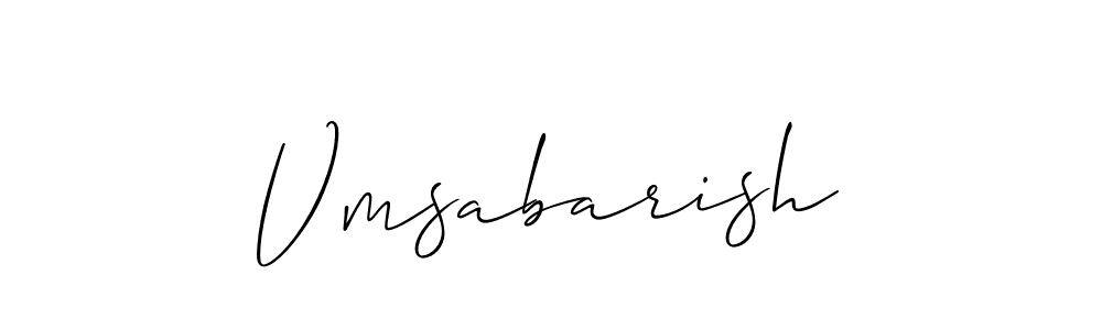 Also we have Vmsabarish name is the best signature style. Create professional handwritten signature collection using Allison_Script autograph style. Vmsabarish signature style 2 images and pictures png