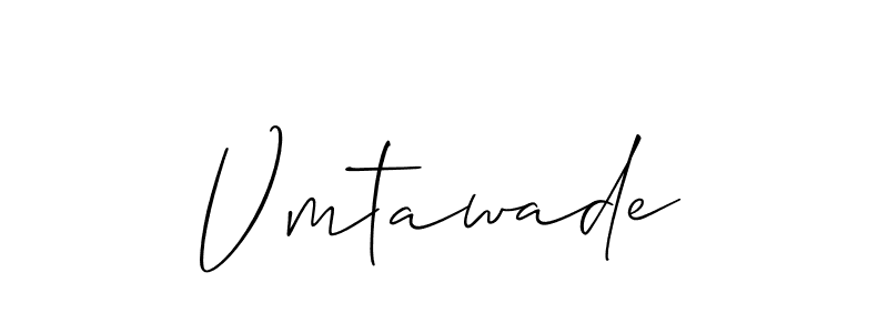 How to make Vmtawade signature? Allison_Script is a professional autograph style. Create handwritten signature for Vmtawade name. Vmtawade signature style 2 images and pictures png