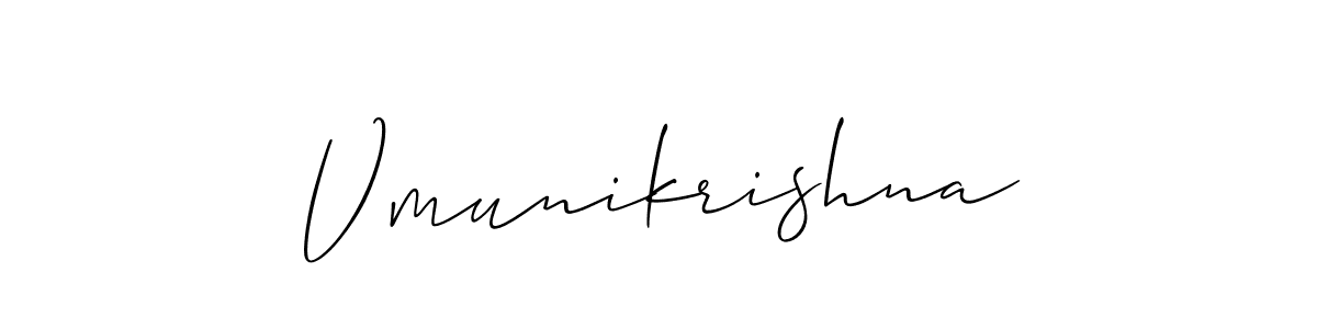 How to Draw Vmunikrishna signature style? Allison_Script is a latest design signature styles for name Vmunikrishna. Vmunikrishna signature style 2 images and pictures png
