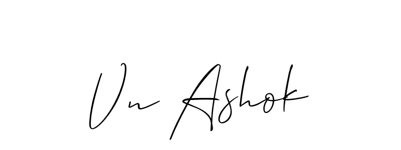 How to Draw Vn Ashok signature style? Allison_Script is a latest design signature styles for name Vn Ashok. Vn Ashok signature style 2 images and pictures png