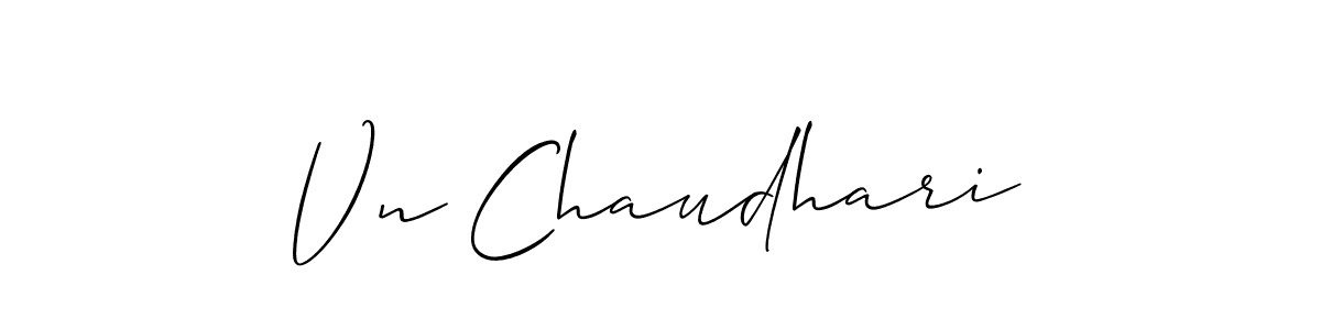 You should practise on your own different ways (Allison_Script) to write your name (Vn Chaudhari) in signature. don't let someone else do it for you. Vn Chaudhari signature style 2 images and pictures png