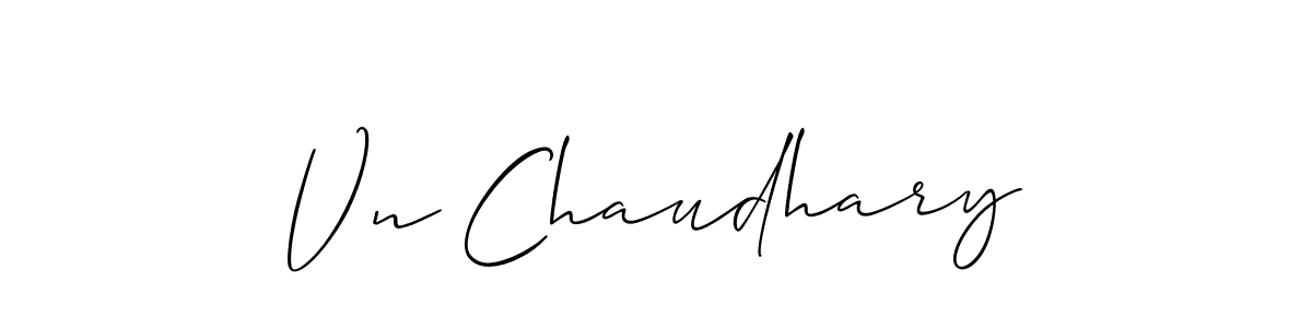 How to make Vn Chaudhary signature? Allison_Script is a professional autograph style. Create handwritten signature for Vn Chaudhary name. Vn Chaudhary signature style 2 images and pictures png