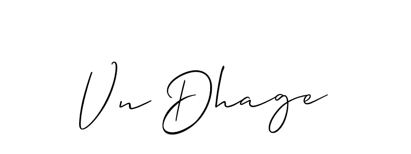 Once you've used our free online signature maker to create your best signature Allison_Script style, it's time to enjoy all of the benefits that Vn Dhage name signing documents. Vn Dhage signature style 2 images and pictures png