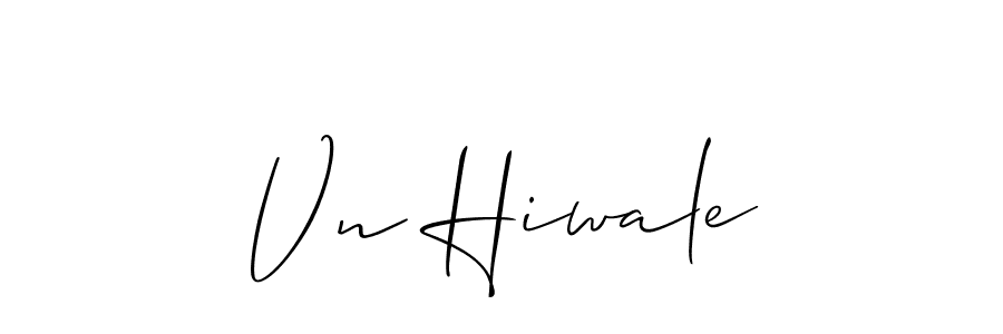 How to Draw Vn Hiwale signature style? Allison_Script is a latest design signature styles for name Vn Hiwale. Vn Hiwale signature style 2 images and pictures png