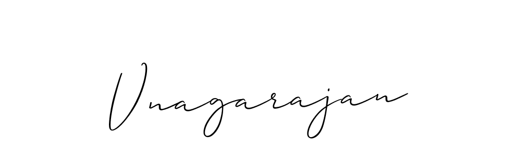 Use a signature maker to create a handwritten signature online. With this signature software, you can design (Allison_Script) your own signature for name Vnagarajan. Vnagarajan signature style 2 images and pictures png